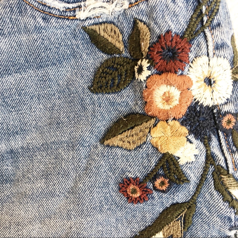 Abercrombie & Fitch High Rise denim Jean short 12 - Picture 4 of 8